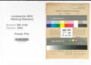 Entnazifizierung Fritz Krause , geb. 29.09.1903 (Lokfuehrer)