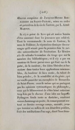 OEuvres complètes de Jacques-Henri Bernardin de Saint-Pierre, ..., par L. Aimé-Martin
