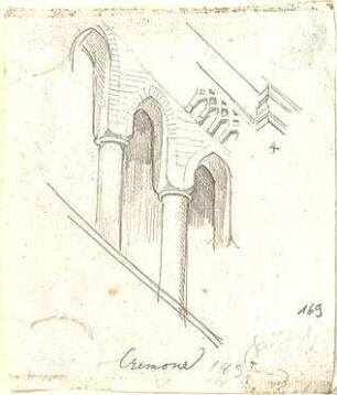 Neureuther, Gottfried von; Cremona (Lombardei, Italien); Dom - Giebel (Detail)
