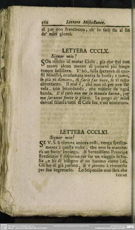 Lettera CCCLX. Signor mio!