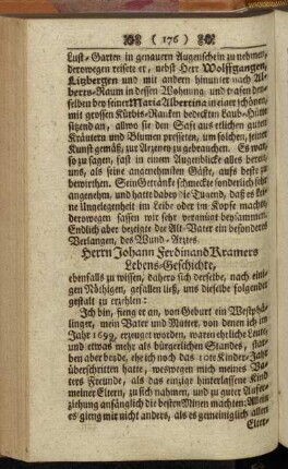 Herrn Johann Ferdinand Kramers Lebens-Geschichte
