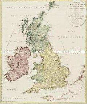 Magna Britannia et Hibernia / Karte von Großbritannien und Irland