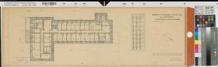 Münster (Münster) Luftschutzbunker Lotharingerstraße Grundriß 2. Obergeschoß 1959 1 : 100 29,5 x 91 Zeichnung Finanzbauamt Münster Hochbauamt Münster