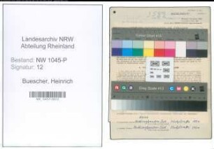 Entnazifizierung Heinrich Buescher , geb. 27.01.1903 (Polizist)