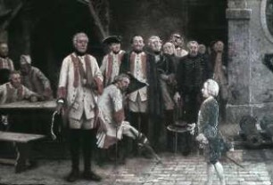 Der Erzherzog von Österreich und spätere Kaiser Joseph II. besucht Invaliden