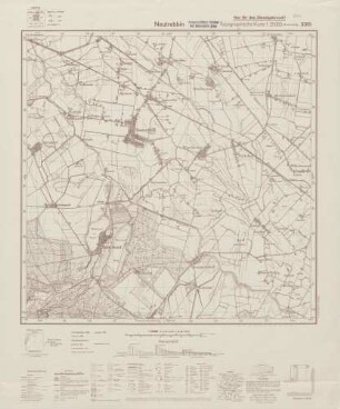 3351 Neutrebbin, Topographische Karte 1:25000 (4cm - Karte)