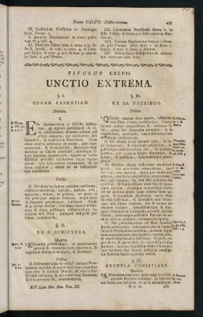 457-478, Titulus CXLVII. Unctio extrema. - Titulus CXLVIII. Vocatio.