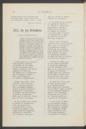 1811, de los Orientales : ¡Las piedras!