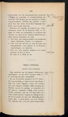 Vierde onderdeel. Vervoer naar Nederland