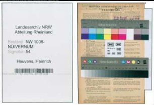 Entnazifizierung Heinrich Heuvens , geb. 02.02.1895 (Landwirt)