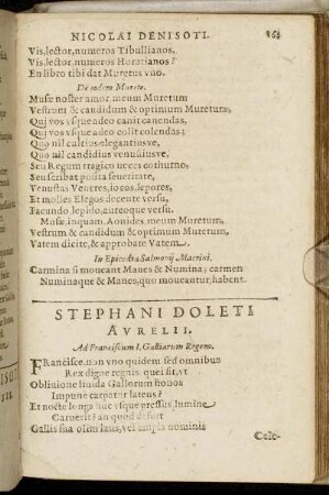 Stephani Doleti Aurelii.