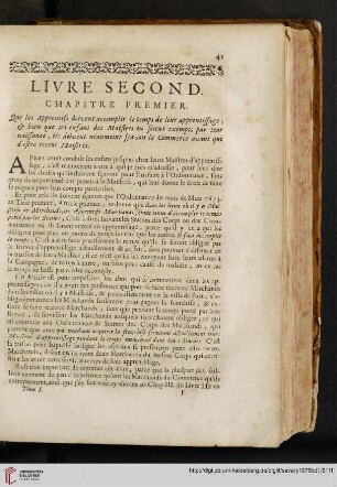 Livre second