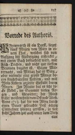 Vorrede des Authoris