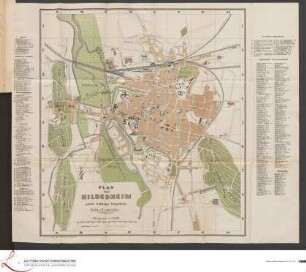 Plan von Hildesheim nebst nächster Umgebung.