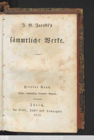 Bd. 3: J. G. Jacobi's sämmtliche Werke