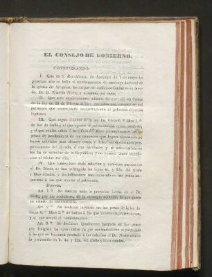 El consejo de gobierno