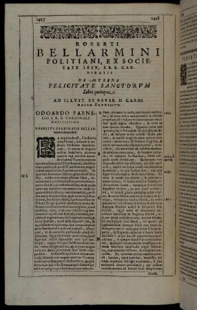 De Æterna Felicitate Sanctorum [...]