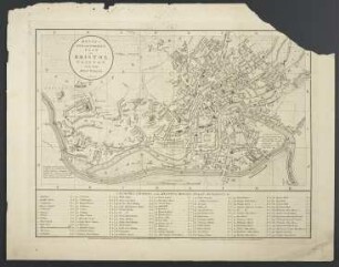 Donne's New And Correct Plan Of Bristol, Clifton And The Hot Wells : Published as the Act directs