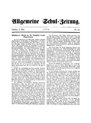 Ministerial-Erlaß an die königlich preuß. Regierungen