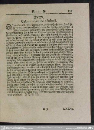 XXXV. Casus in crimine adulterii