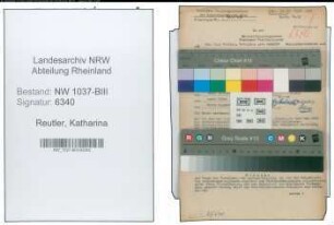 Entnazifizierung Katharina Reutler , geb. 27.11.1898 (Postsekretaerin)