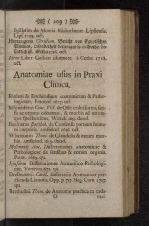 Anatomia usus in Praxi Clinica.