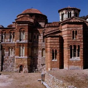 Osios Lukas. Kloster, Apsiden der großen Klosterkirche und der Theotokos-Kirche
