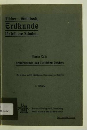 Teil 4: Länderkunde des Deutschen Reiches