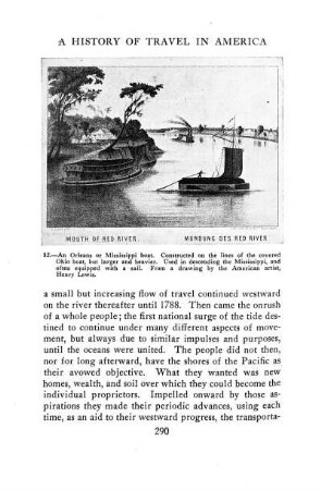 83. Mississippi flatboat with superstructure of lumber. - Sm. W. Amer. c. 1860