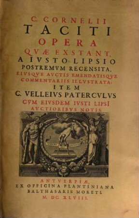 Opera quae extant : Item C. Velleius Paterculus
