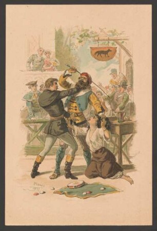 [Ilustración por Eusebio Planas para el anuncio de la publicación de "Mignon ó El amor virgen"]