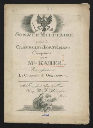 Sonate militaire pour le clavecin ou fortepiano : representant la conquete d'Oczakow
