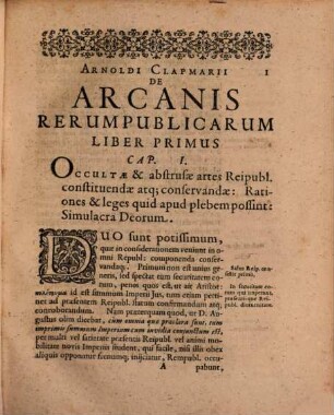 De Arcanis Rerum publicarum : libri 6