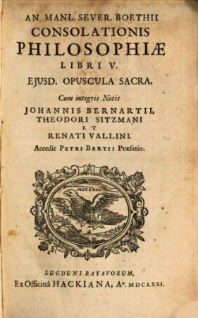 Consolatio Philosophiae : Libri 5