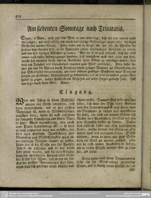 Am siebenten Sonntage nach Trinitatis