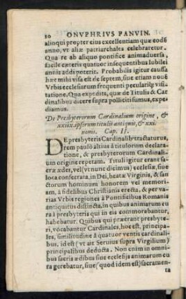 De Presbyterorum Cardinalium origine, et xxiix. ipsorum titulis antiquis, et xxxi. novis. Cap. II.