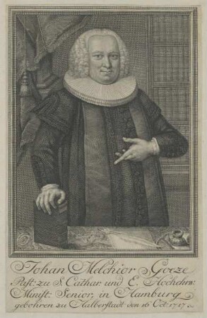 Bildnis des Johan Melchior Goeze