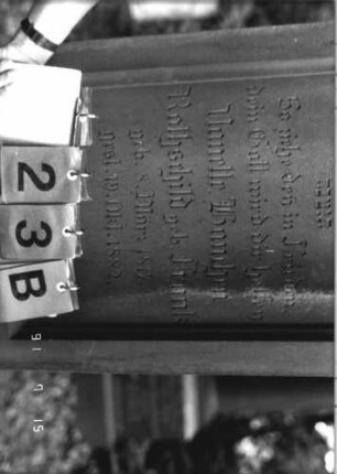 Grabstein 23 [Hahn S. 186 Grab-Nr. 29]: Grabstein 23B [Hahn S. 186 Grab-Nr. 29]
