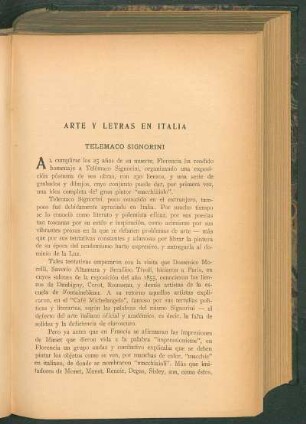 Arte y letra en Italia