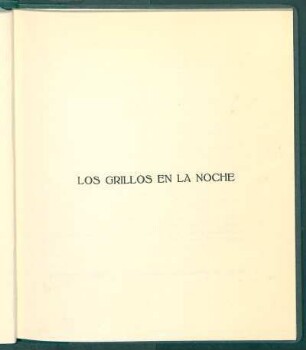 Los grillos en la noche