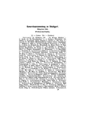 Generalversammlung zu Stuttgart, Pfingsten 1904