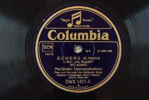 Boheme : 1. Akt: "He, Rudolf!" (Ehi! Rodolfo) / (G. Puccini)