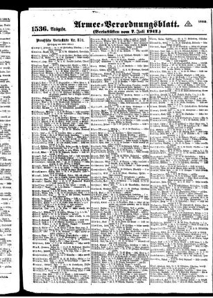 1536.Ausgabe. Samstag, 7. Juli 1917
