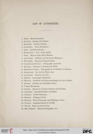 List of Authorities