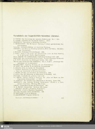 Verzeichnis der hauptsächlich benutzten Literatur