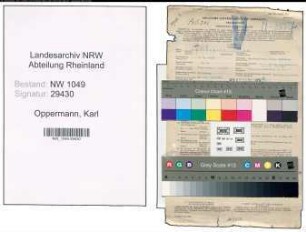 Entnazifizierung Karl Oppermann , geb. 05.07.1898 (Kriminalsekretaer)