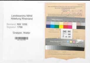 Entnazifizierung Walter Graeper , geb. 09.05.1910 (Angestellter)