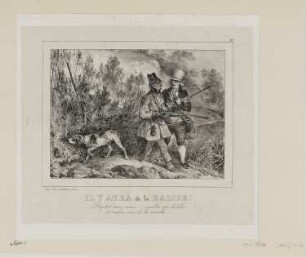 Zwei Jäger, Blatt 6 der Folge "Lithographisches Album"