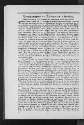 Vorpostengefechte der Reformation in Hamburg