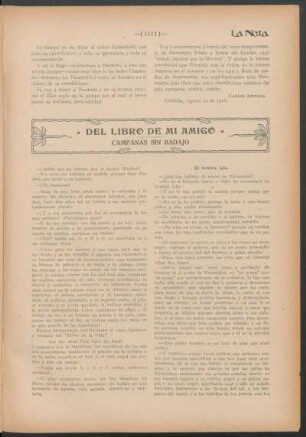 Del libro de mi amigo : Campañas sin badajo